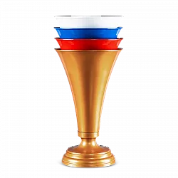 Кубок спортивный "Триколор" (золото)